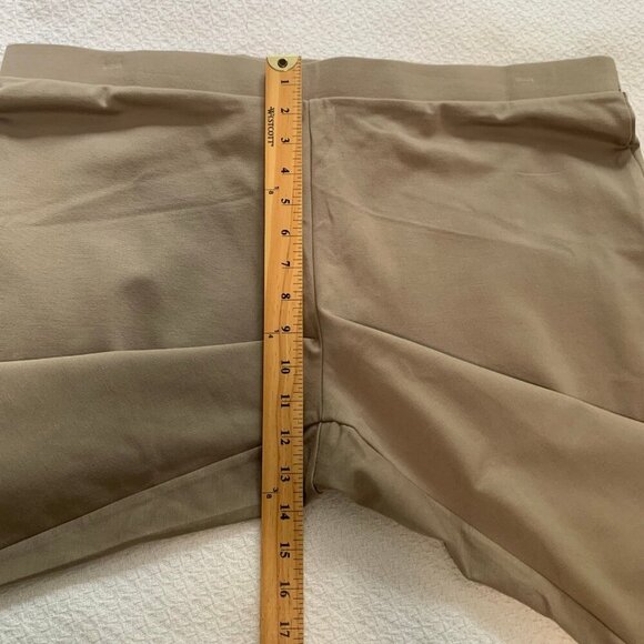 NEW Philosophy cream khaki pull on elastic waist slim skinny stretch career pant - Picture 9 of 10